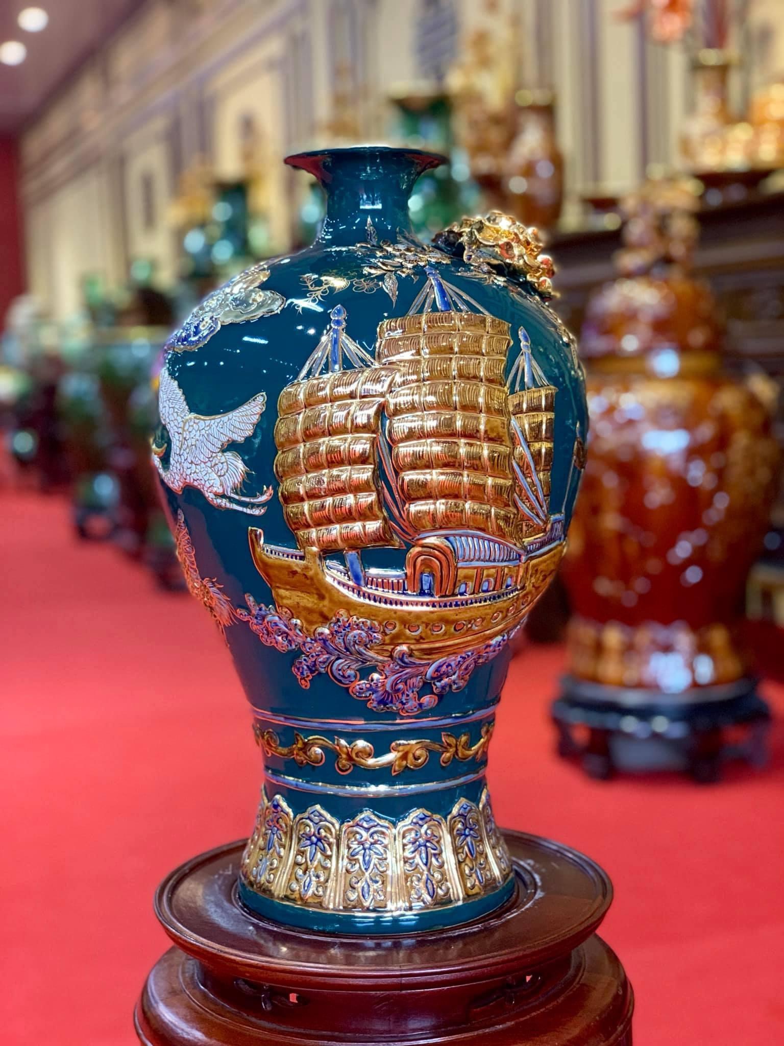 Mai bình tài lộc men Ngọc 